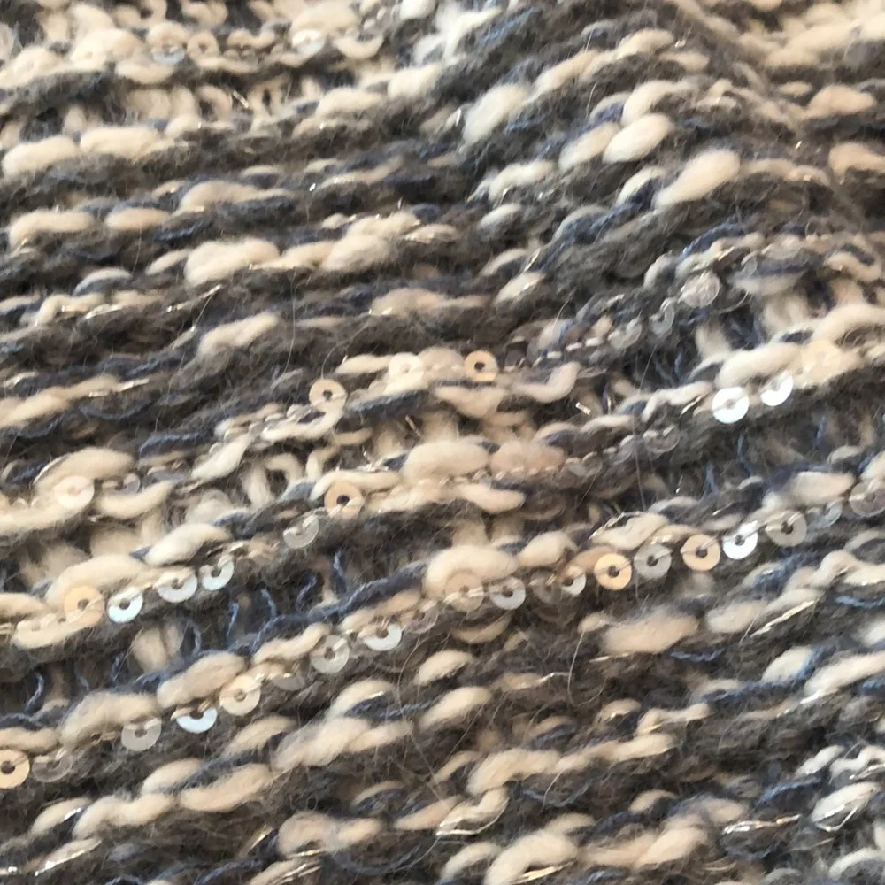Abercrombie & Fitch V-neck Sequin Sweater Gray Size Small
